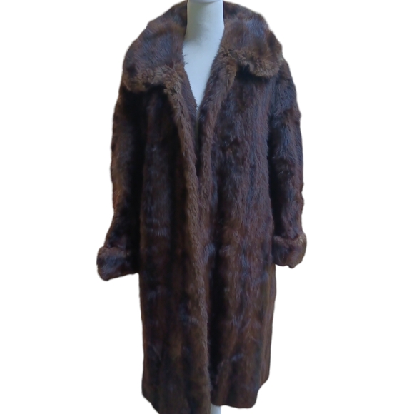 Vintage '50s mink fur coat. 3/4 length. Clean,pet and smoke free environment. - Picture 1 of 8